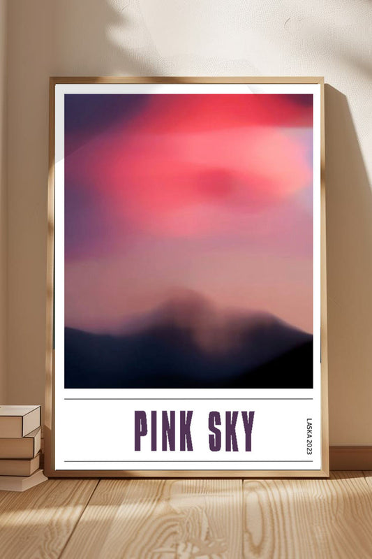 PINK SKY,  kunstplakat, Artposter, portrett, abstrakt