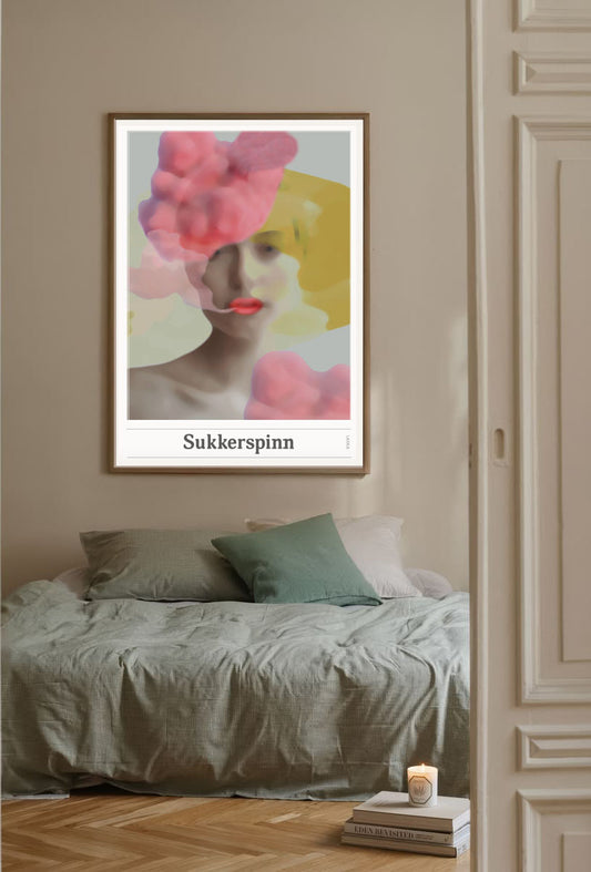 SUKKERSPINN, BESTSELLER, Kunstplakat, Artposter, Portrett, Abstrakt